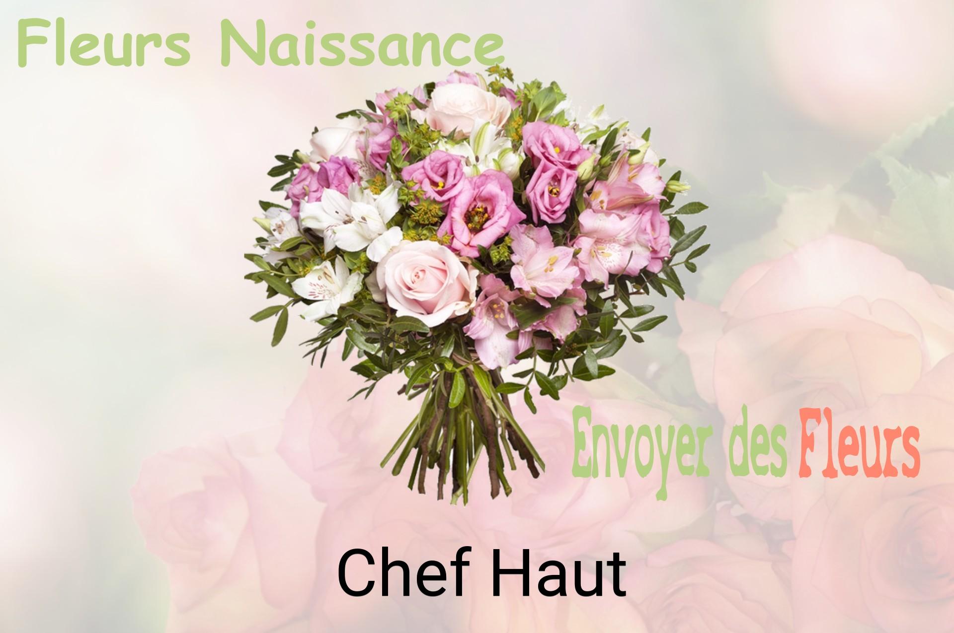 Bouquet de fleurs de naissance livré à Chef-Haut